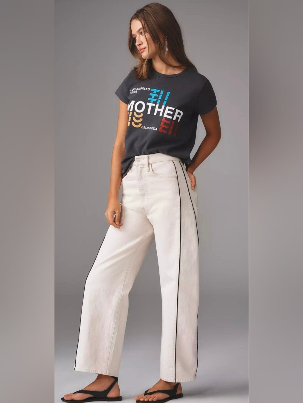 MOTHER MOTHER The Half Pipe High-Rise Ankle Jeans
MOTHER